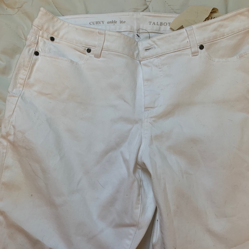 Talbots white slim skinny jeans